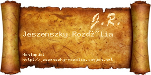 Jeszenszky Rozália névjegykártya